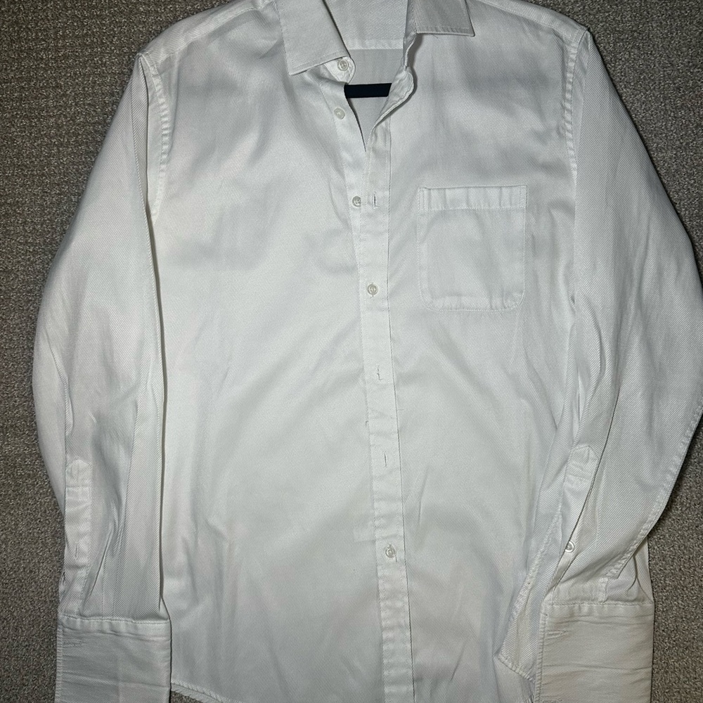 Italian hand made Classic White Men's Shirt
